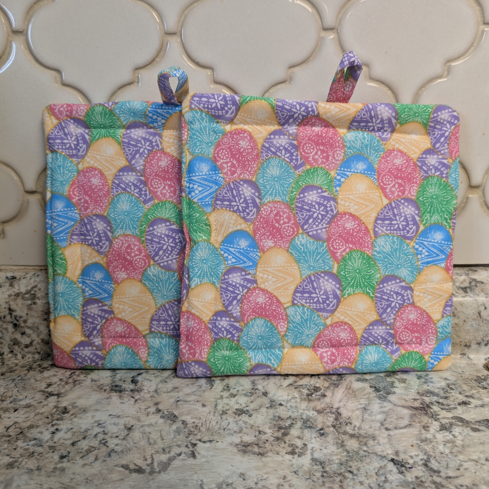 Colorful Patterned Pot Holders - Picture 2 of 2
